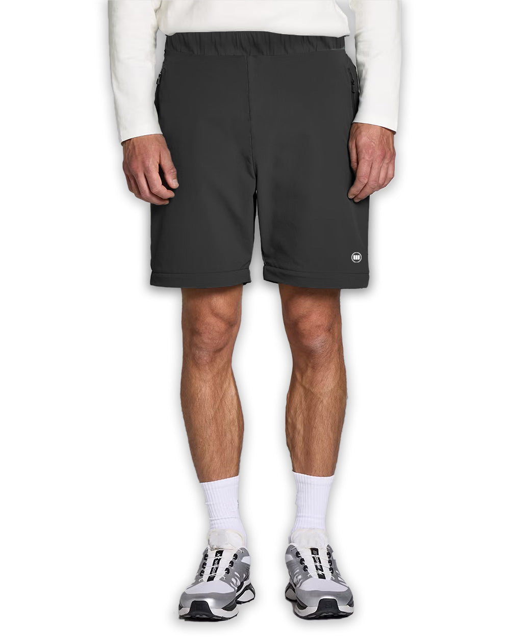 Men's Lifestyle 2 in 1 Walking Trouser + Shorts - Black