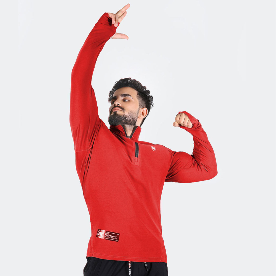 Widasio High Tech Fitted Half Zip Trainer (Red)