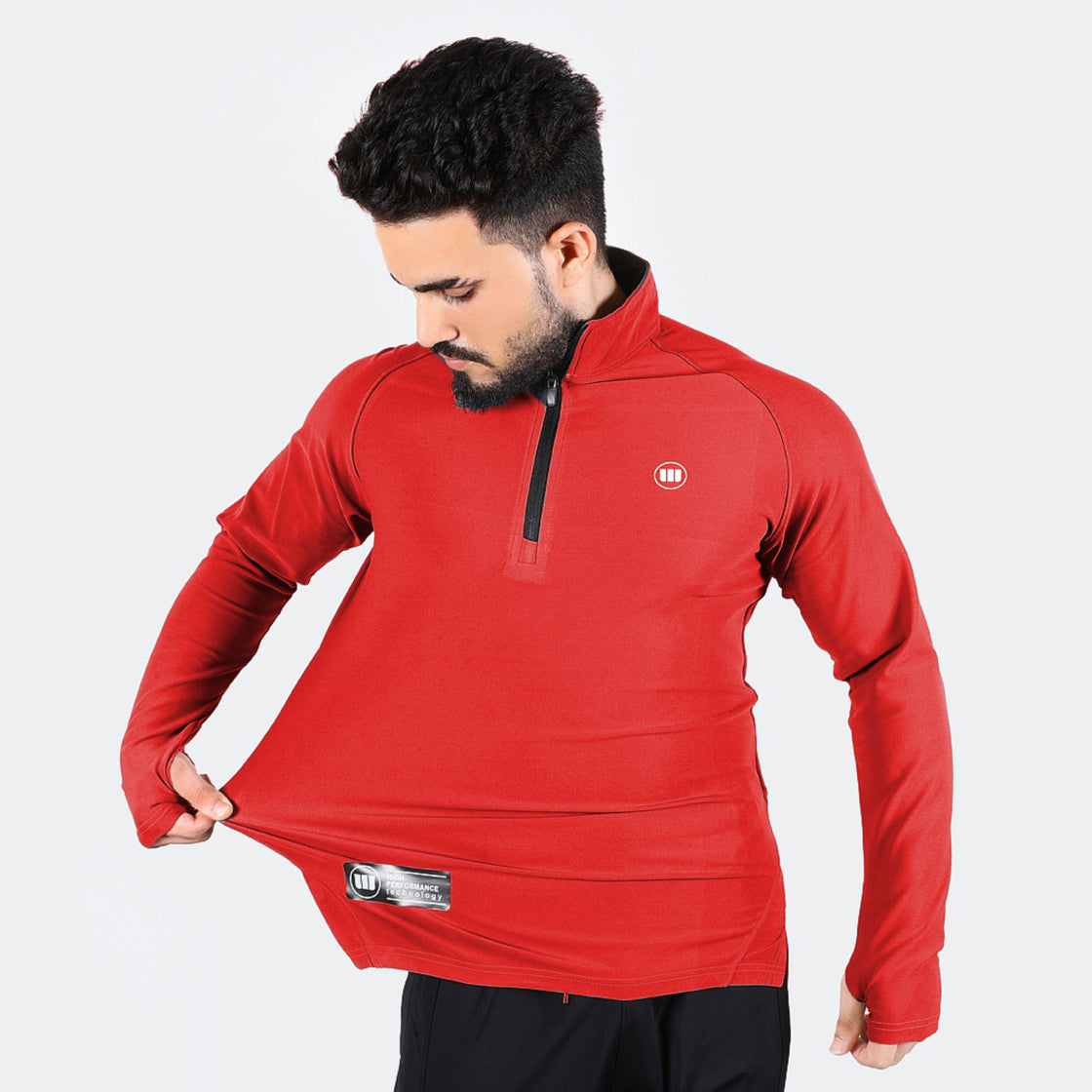 Widasio High Tech Fitted Half Zip Trainer (Red)