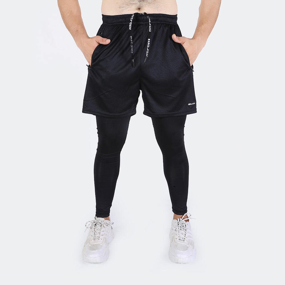 Widasio 2-in-1 Dri-FIT Legging Shorts (Black)